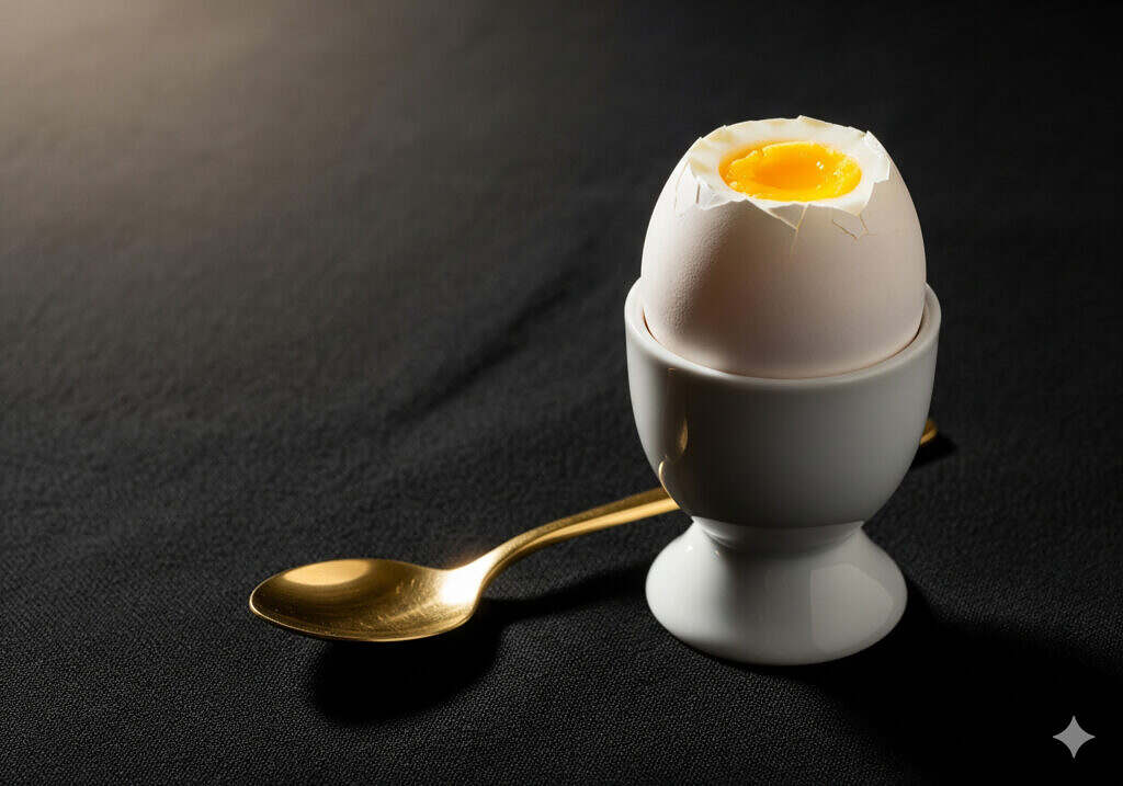 Anregung des Stoffwechsels Frühstücksei